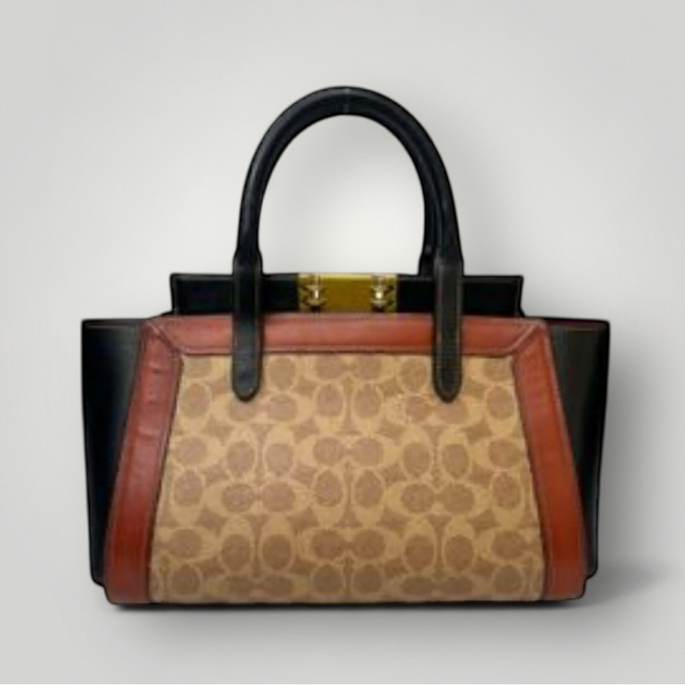 Elegant Black and Brown Designer Tote Bag